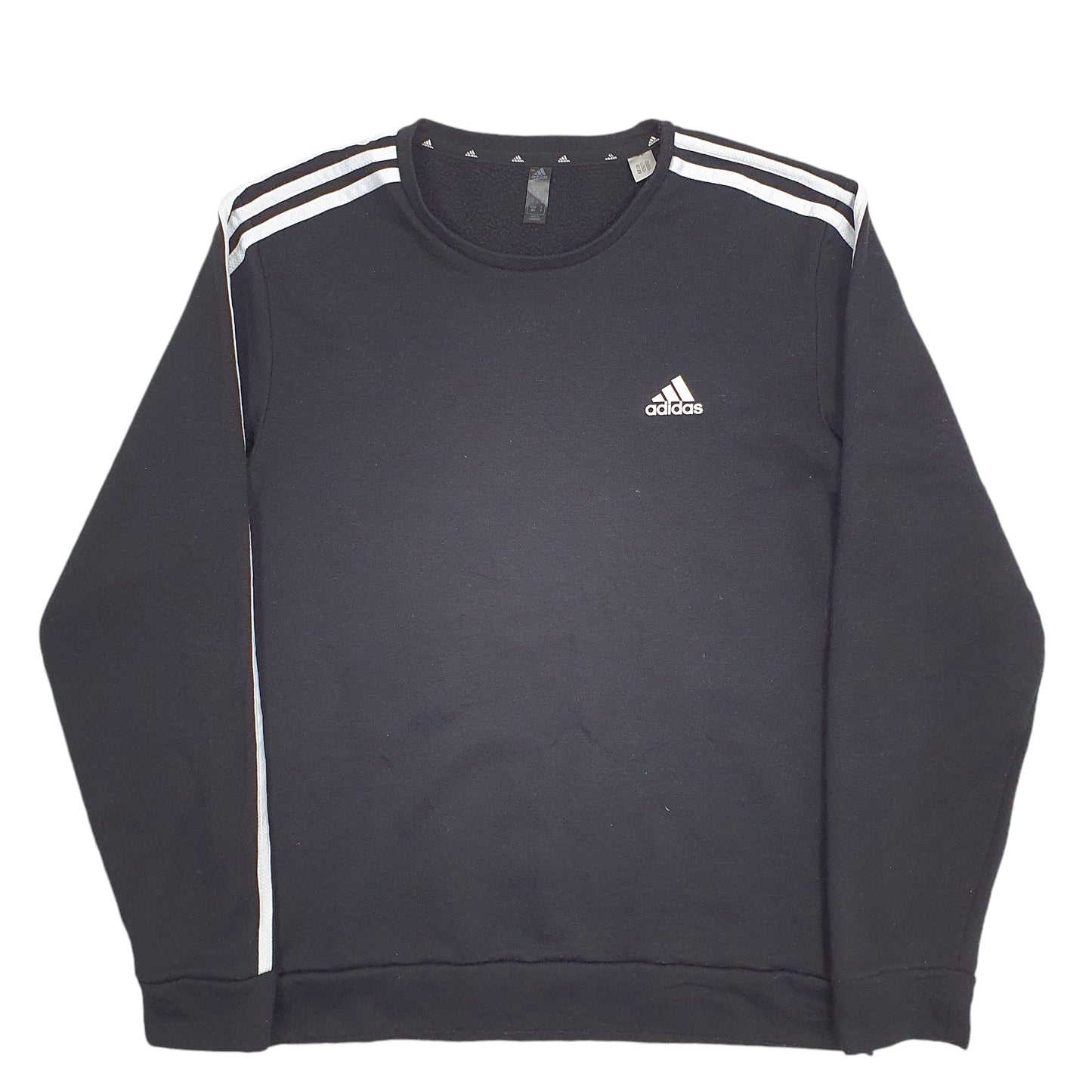 Womens Black Adidas  Crewneck Jumper