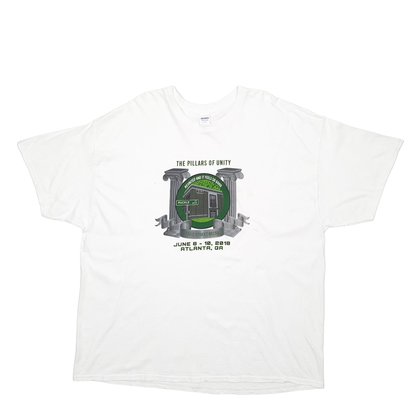 Mens White Gildan Atlanta Short Sleeve T Shirt