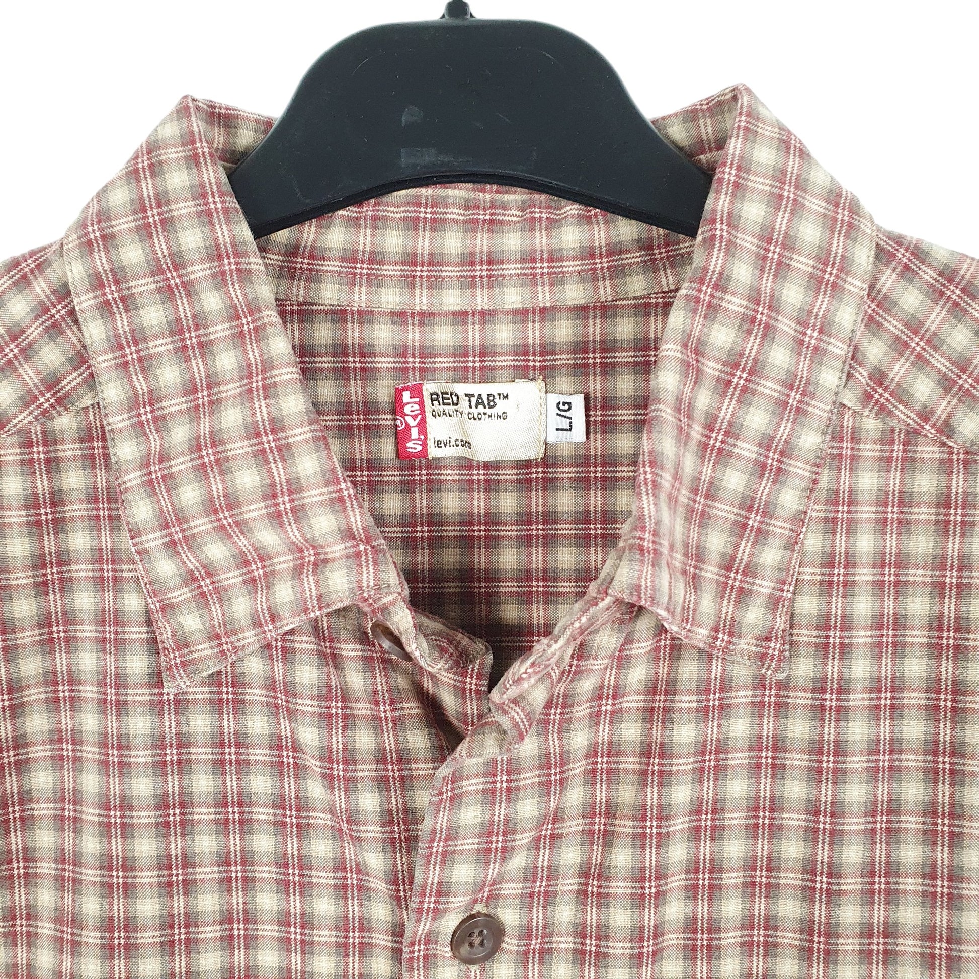 Mens Beige Levis Red Tab Long Sleeve Shirt
