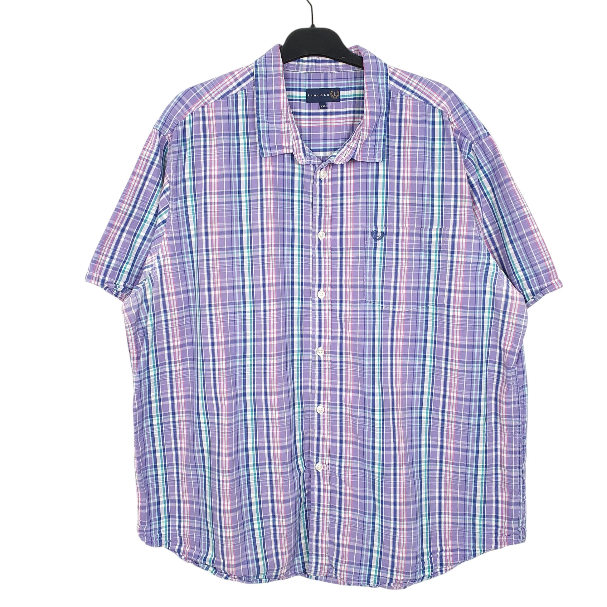 Mens Lilac Lincoln  Short Sleeve Shirt