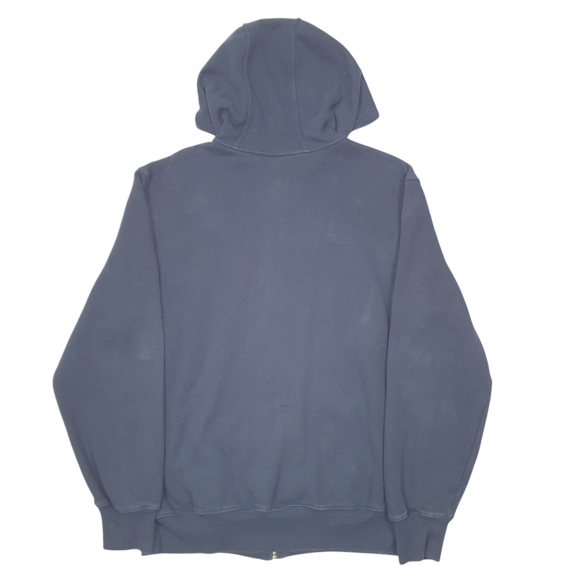 Mens Navy Adidas Spellout Hoodie Full Zip Jumper