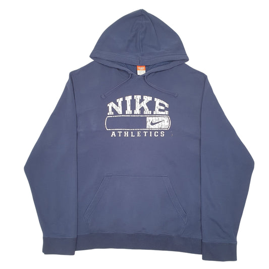 Mens Navy Nike Athletics Spellout Hoodie Jumper