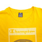 Mens Yellow Champion Spellout Short Sleeve T Shirt