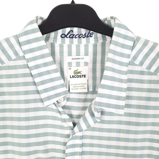 Mens Green Lacoste Modern Long Sleeve Shirt