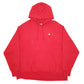 Mens Red Champion Reverse Weave Hoodie Jumper