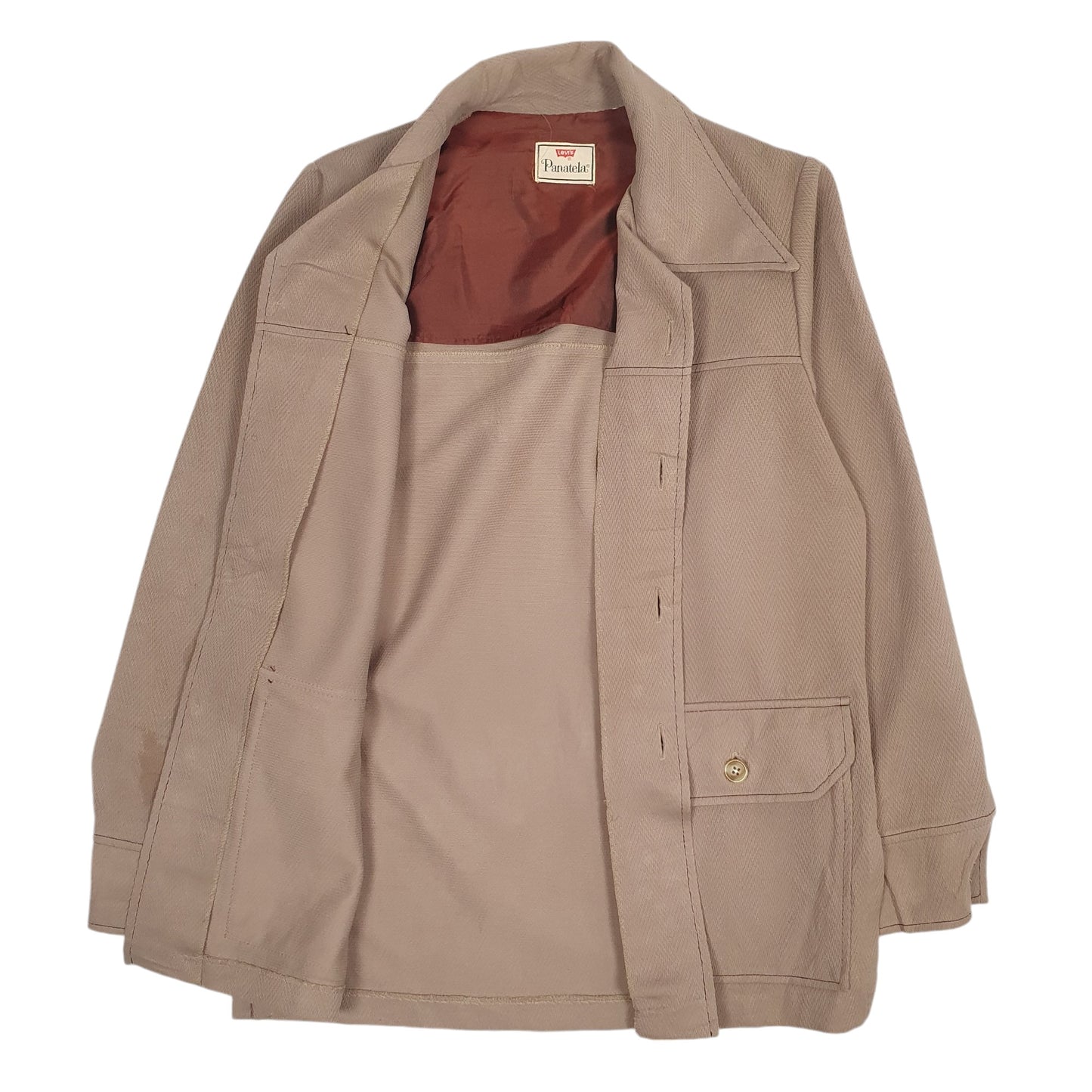 Mens Beige Levis Vintage Panatela  Coat