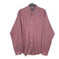 Mens Red Lands End Tartan Long Sleeve Shirt