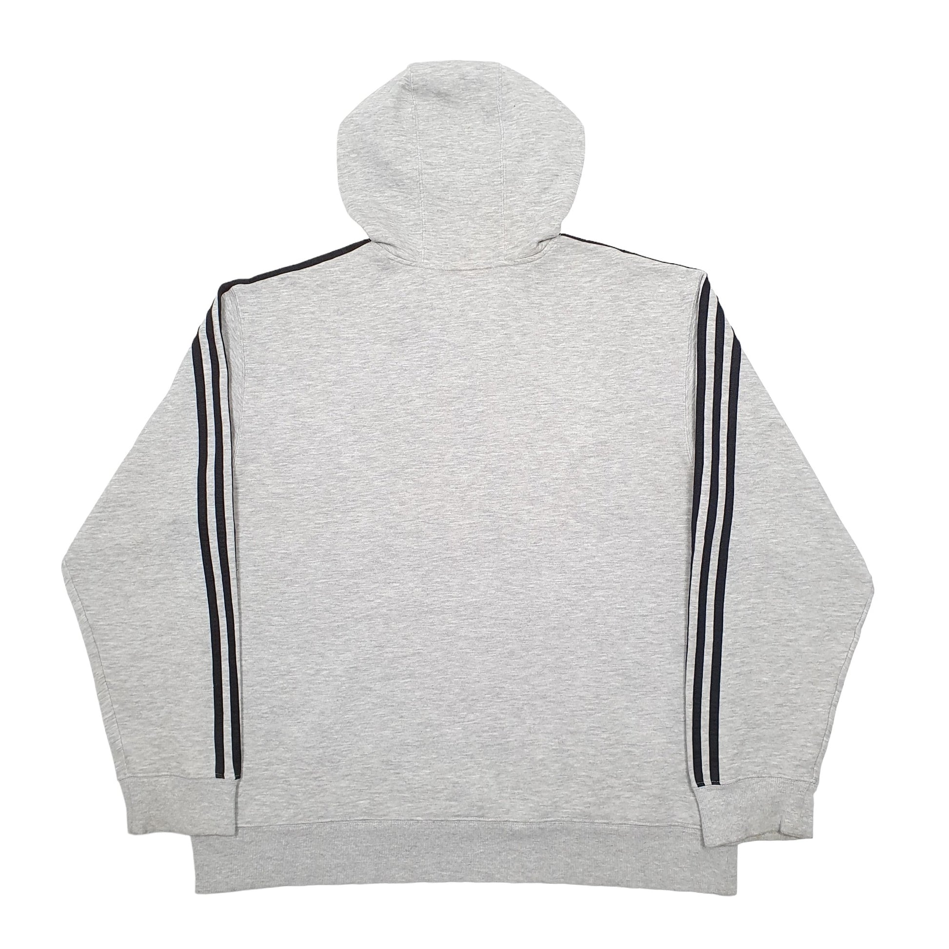 Mens Grey Adidas Spellout Hoodie Jumper