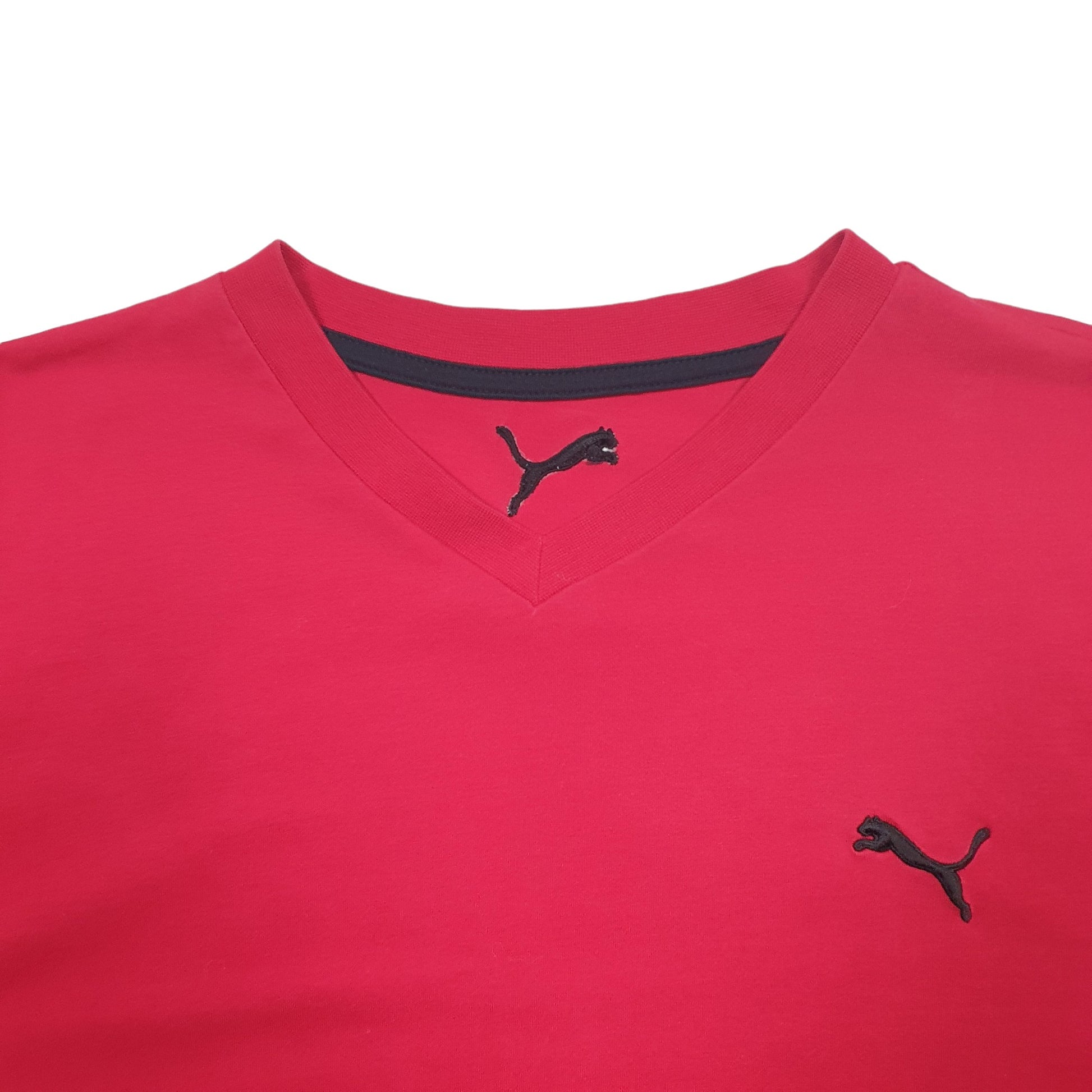 Mens Red Puma  Short Sleeve T Shirt