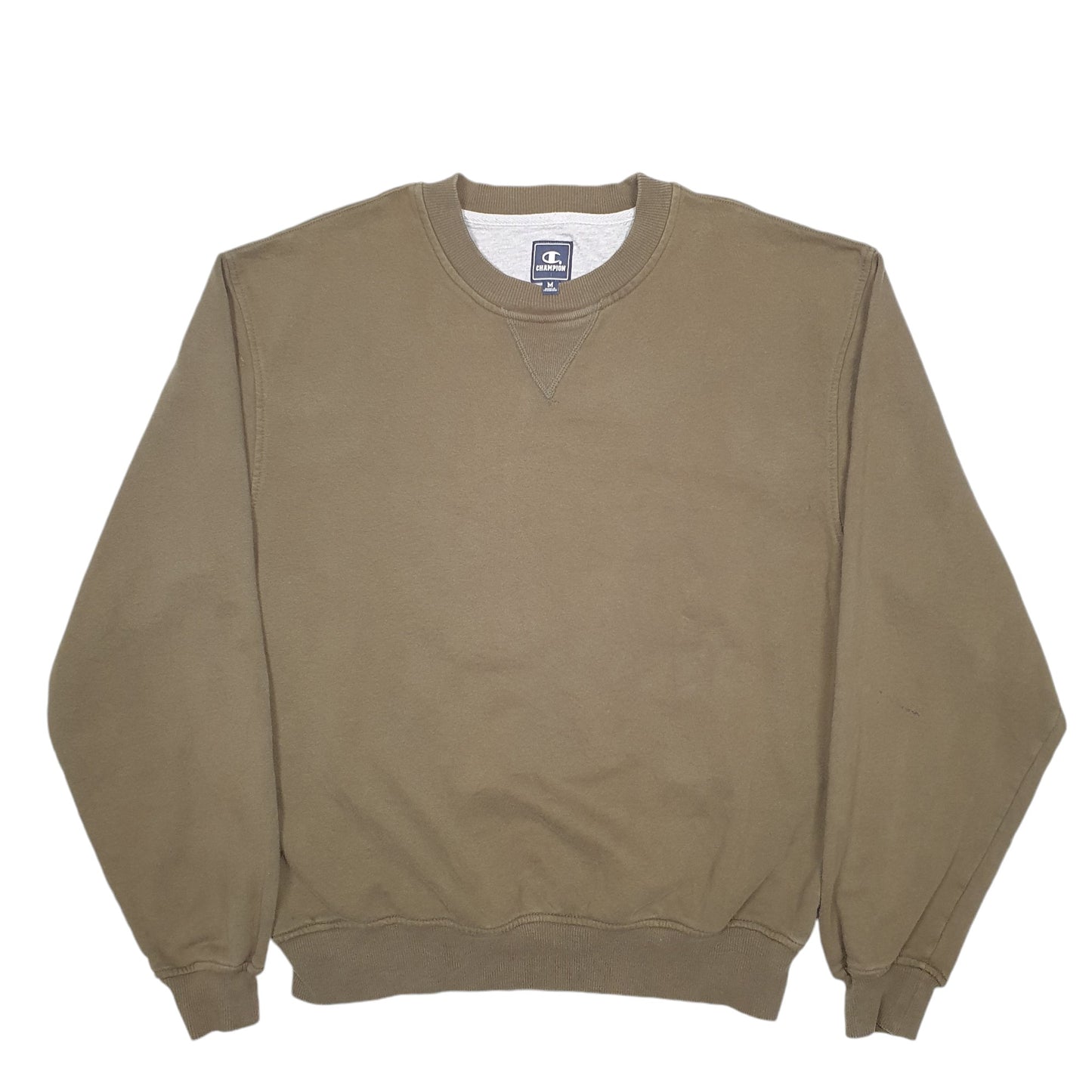 Mens Khaki Champion  Crewneck Jumper