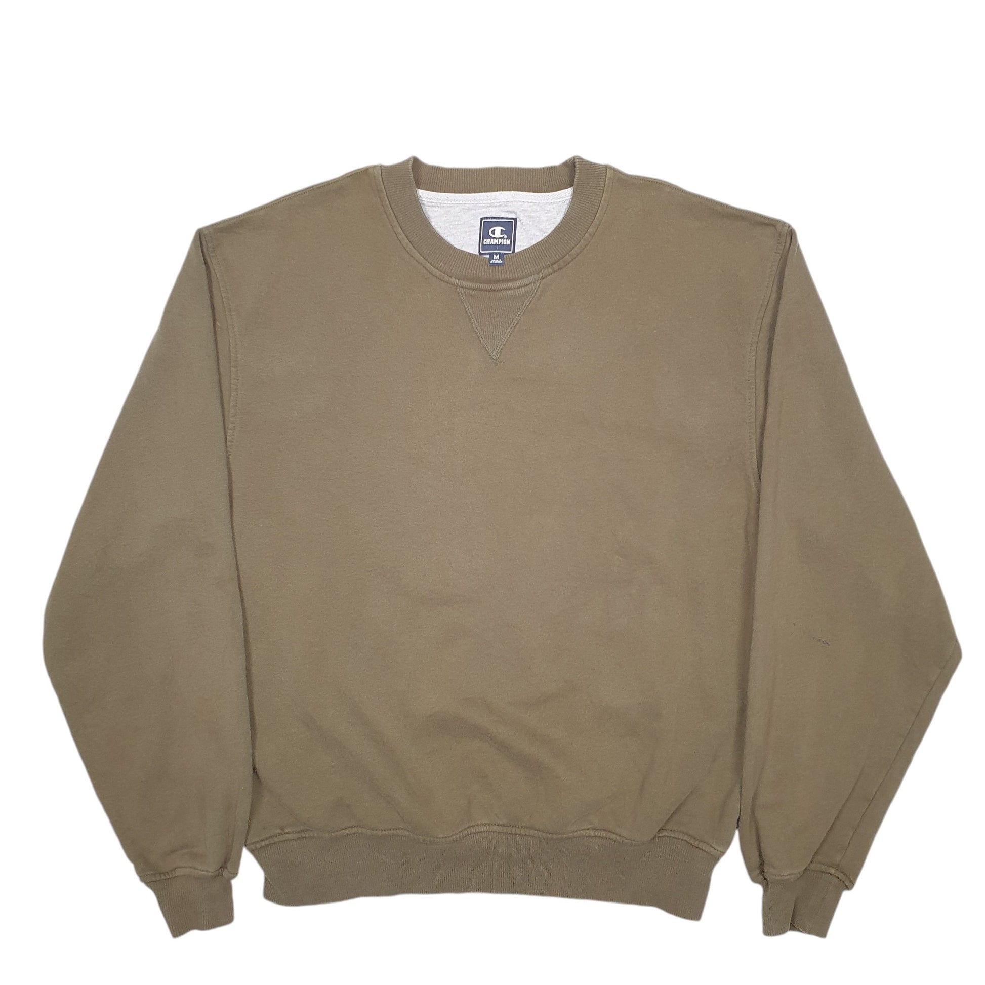 Mens Khaki Champion  Crewneck Jumper