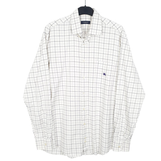 Mens White Burberry London Long Sleeve Shirt