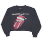 Womens Black The Rolling Stones Crop Top Crewneck Jumper