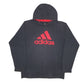 Mens Black Adidas Spellout Hoodie Jumper