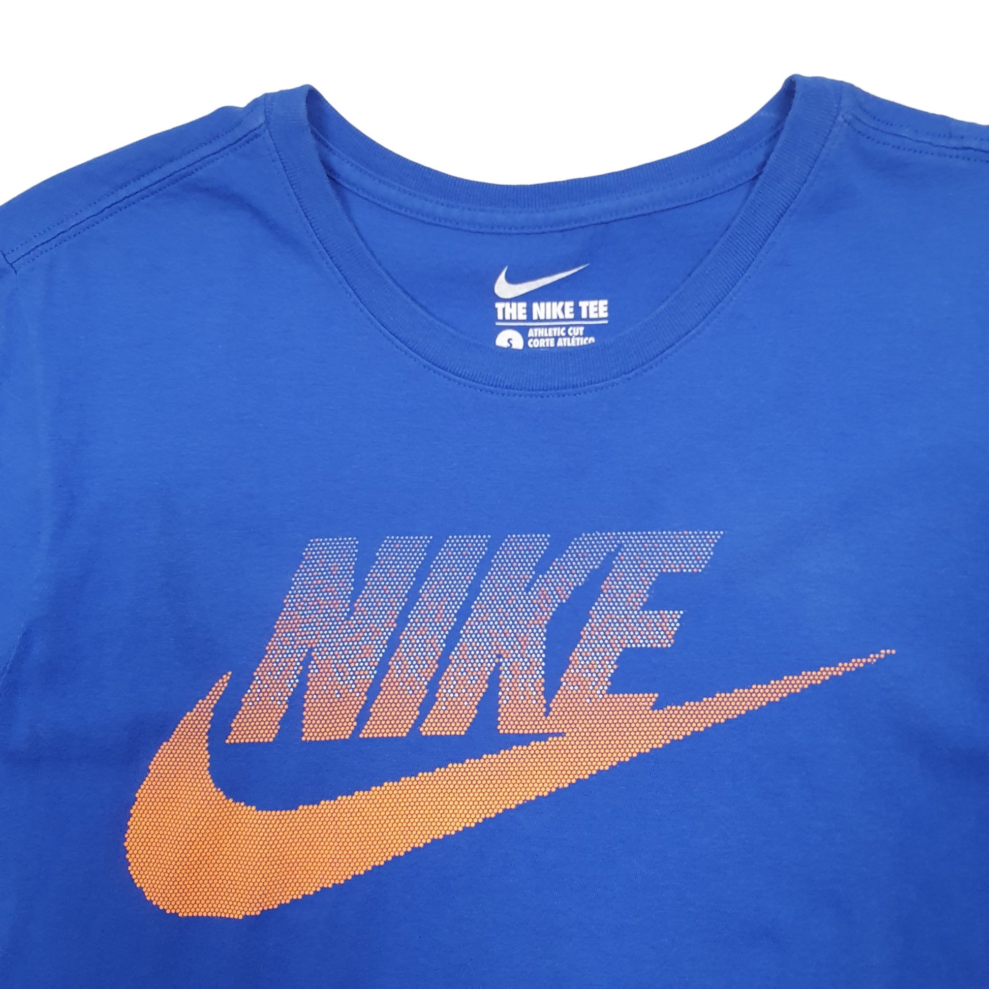 Mens Blue Nike Spellout Short Sleeve T Shirt