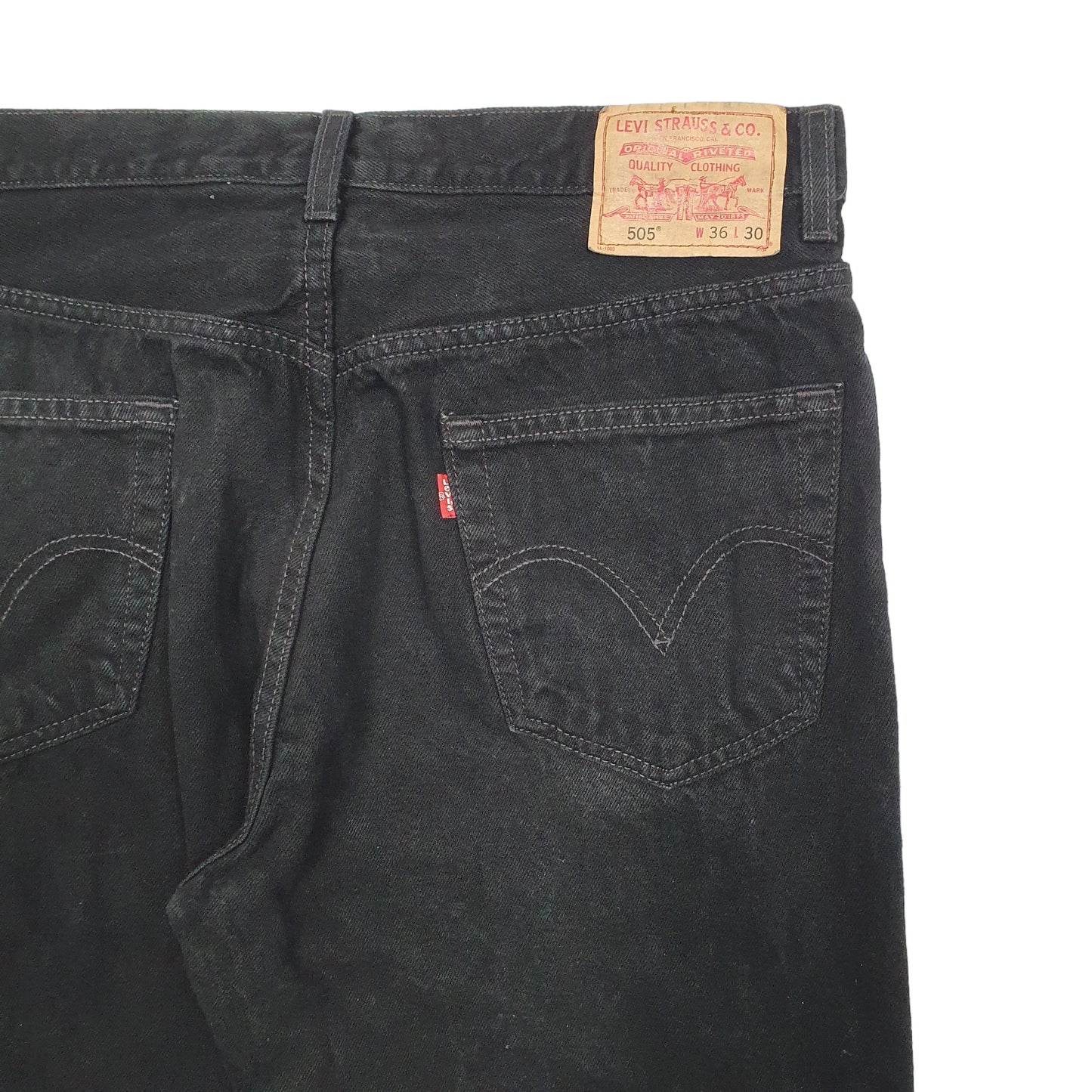 Mens Black Levis  505 JeansW36 L30
