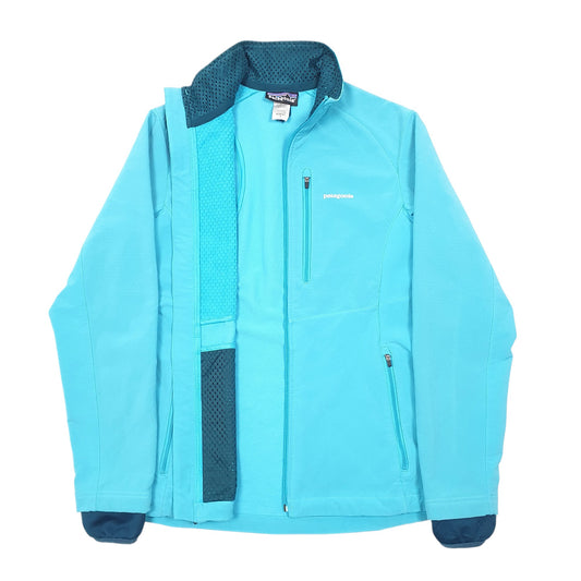 Womens Turquoise Patagonia Softshell Outdoors Active Full Zip Jumper