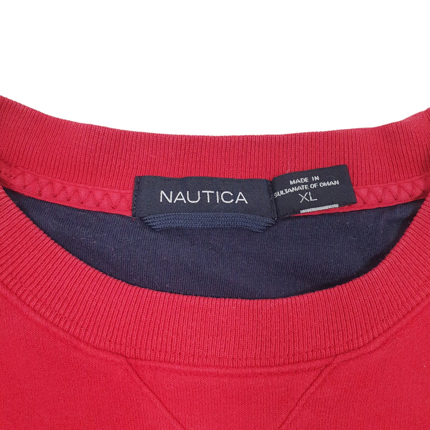 Mens Red Nautica First Horizon Hoodie Jumper
