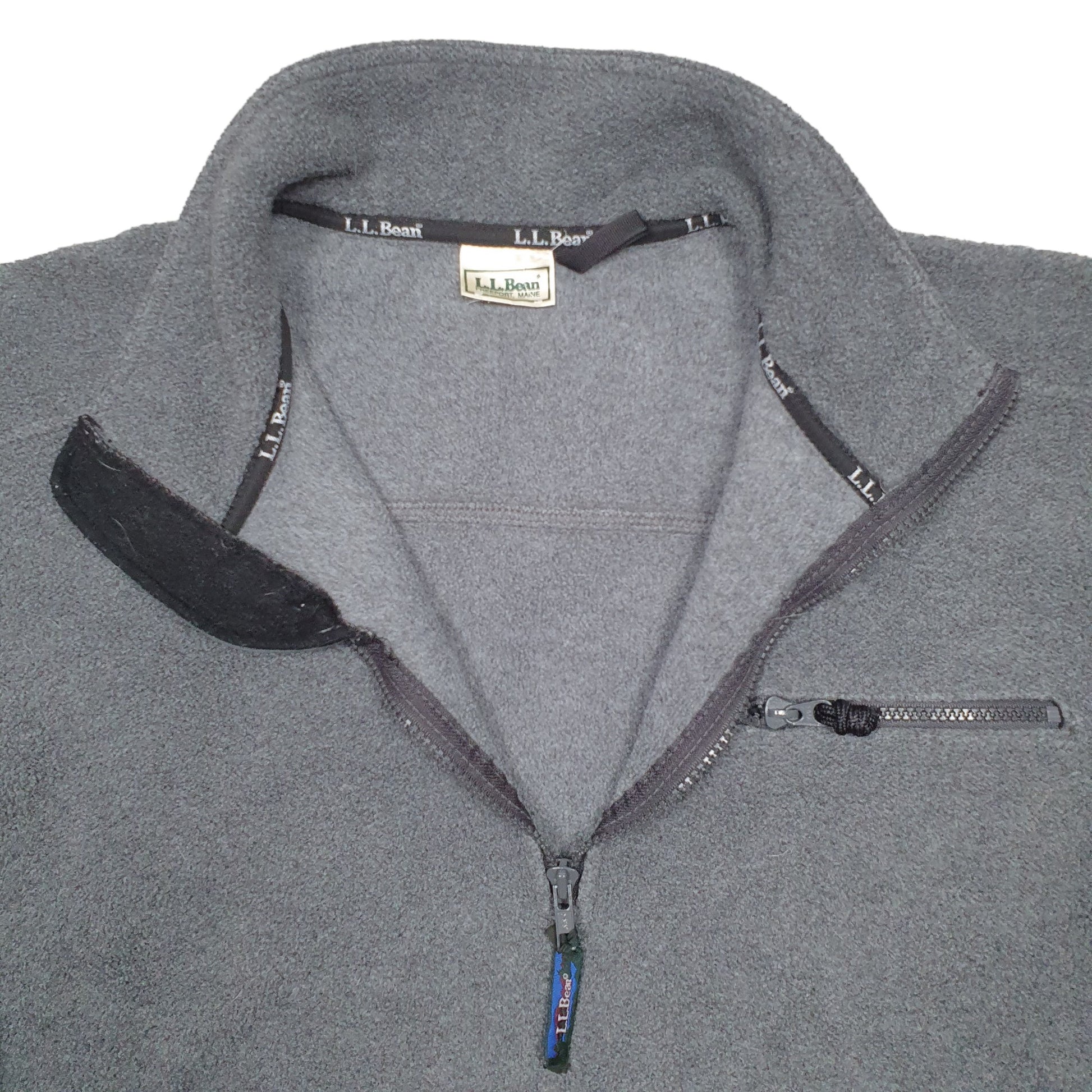 Mens Grey L.L.Bean  Quarter Zip Jumper