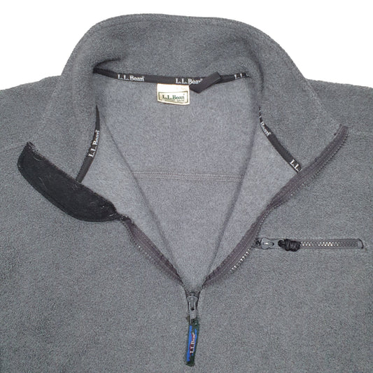 Mens Grey L.L.Bean  Quarter Zip Jumper