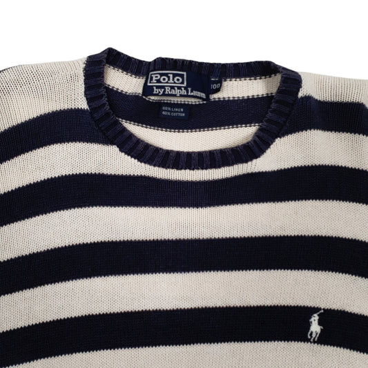 Mens White Polo Ralph Lauren Knit Crewneck Jumper