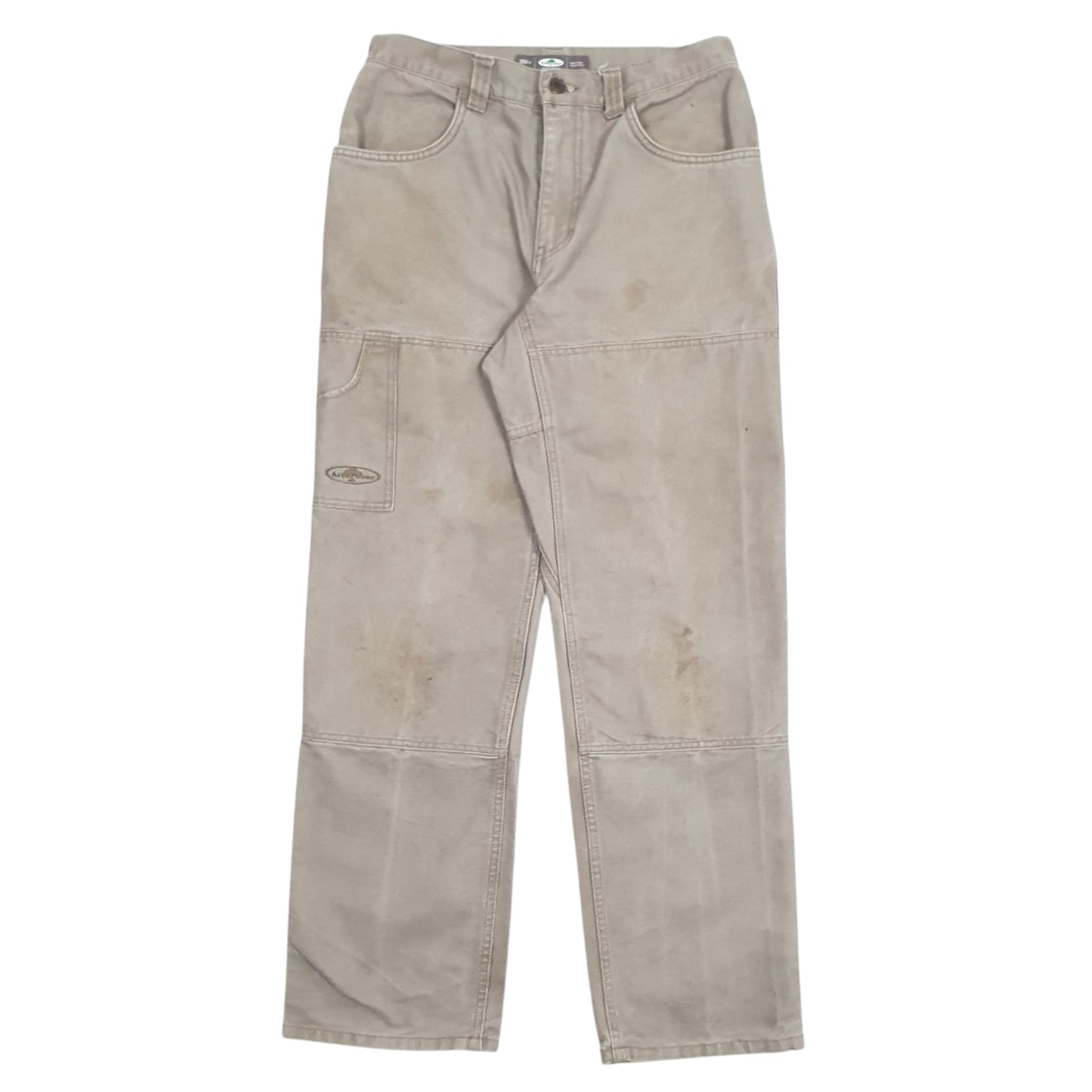 Mens Beige Arbor Wear Work Wear Cargo Trousers