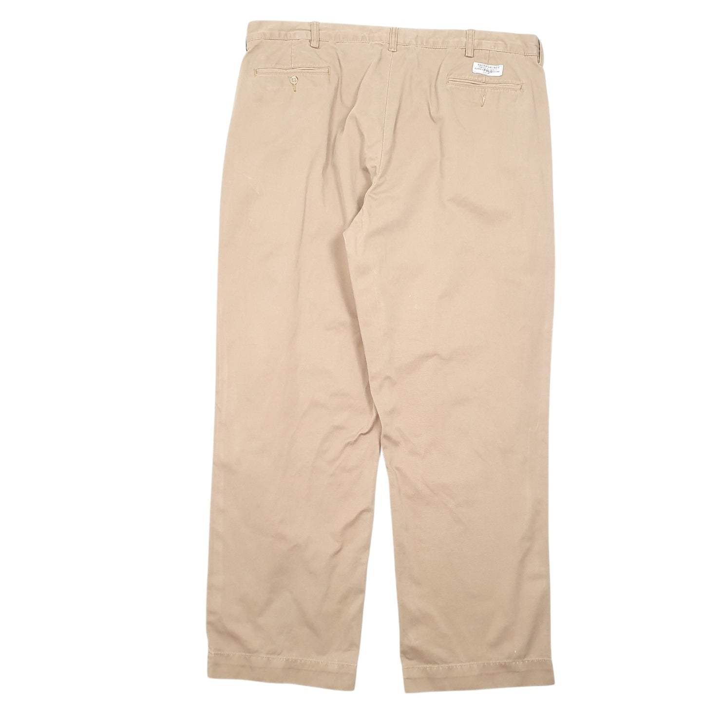 Mens Tan Polo Ralph Lauren Vintage Andrew Pant Double Pleated Chino Trousers