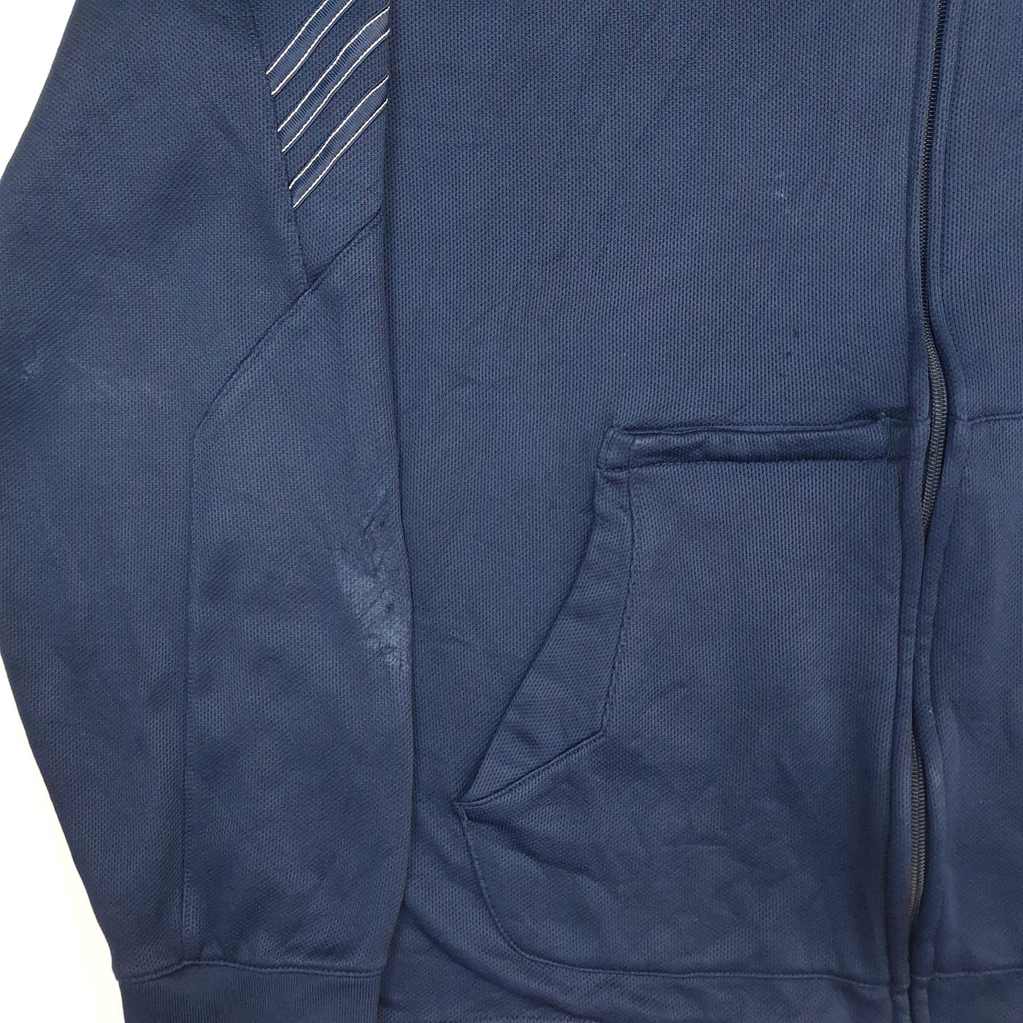 Mens Navy Adidas Climawarm Hoodie Michigan USA College Full Zip Jumper