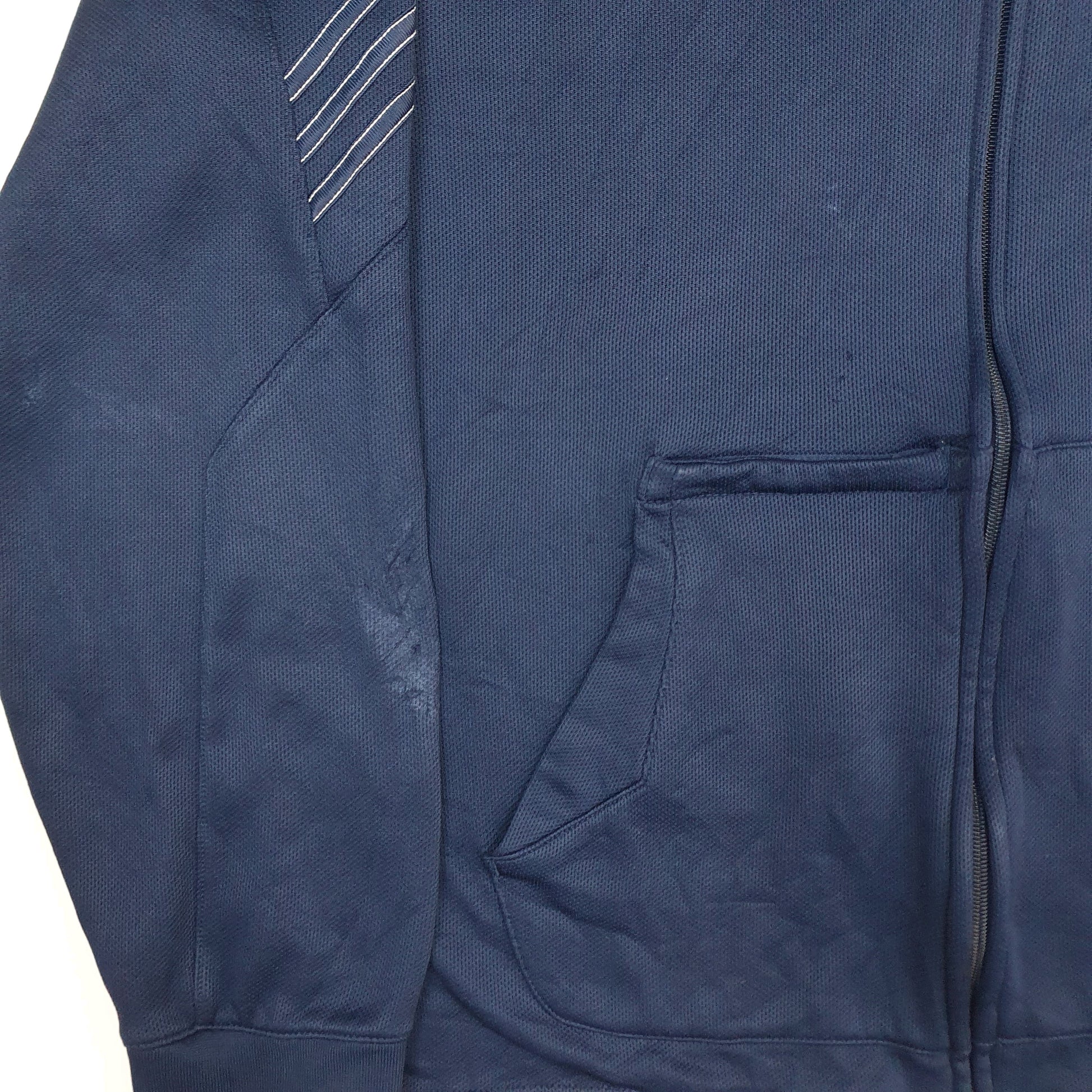 Mens Navy Adidas Climawarm Hoodie Michigan USA College Full Zip Jumper