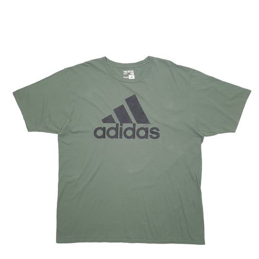 Mens Green Adidas  Short Sleeve T Shirt