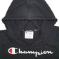 Mens Black Champion Spellout Hoodie Jumper