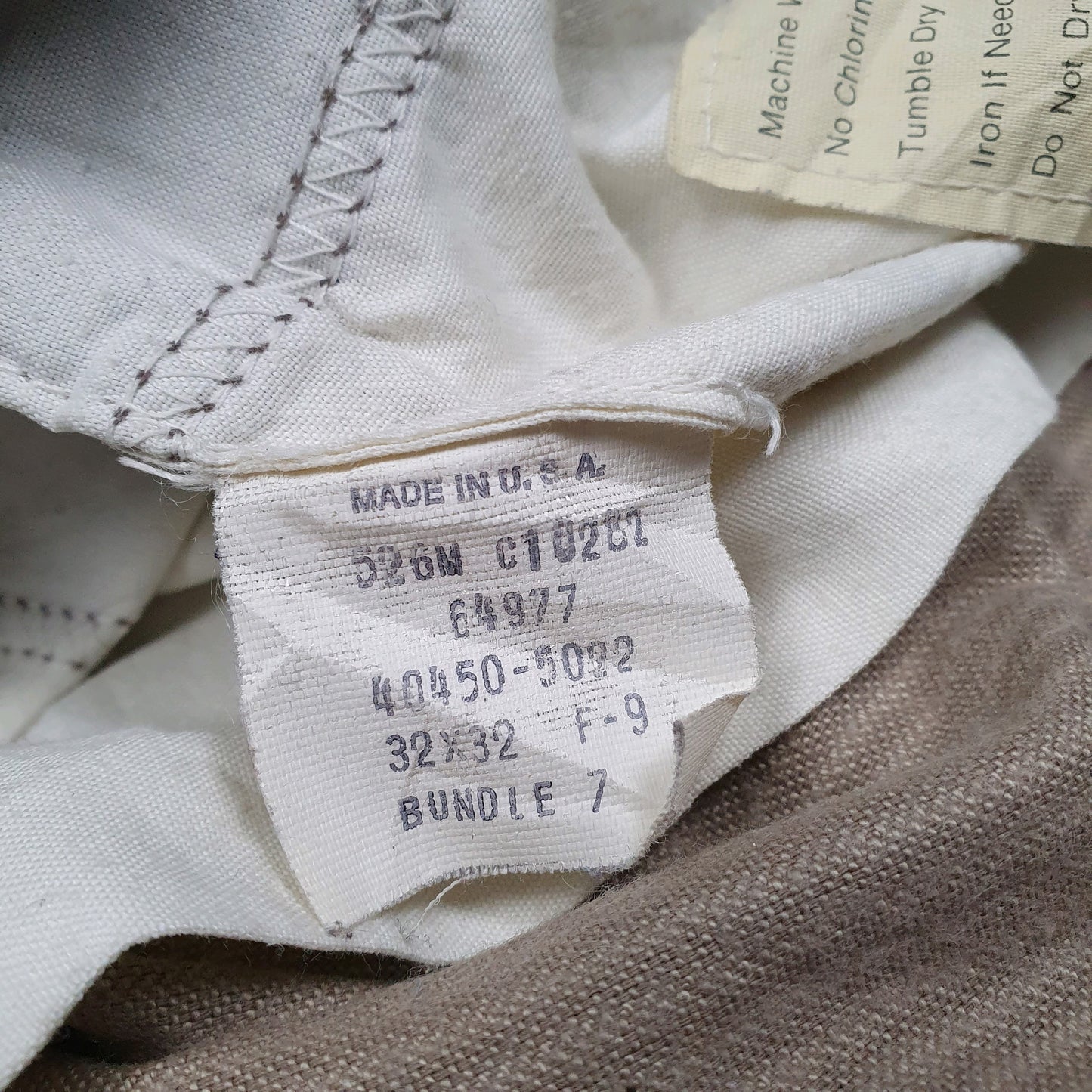 Mens Beige Dockers Vintage Double Pleated Made In USA Corduroy Trousers