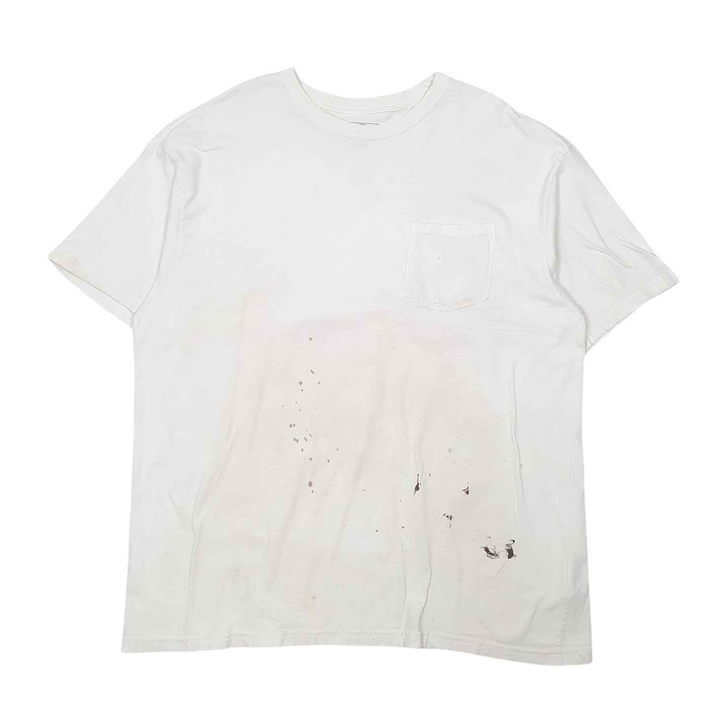 Mens White Dickies Pocket Workwear Short Sleeve T Shirt