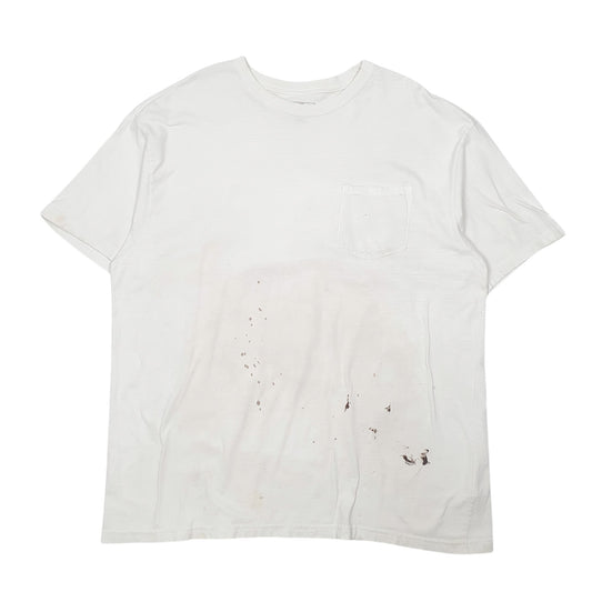 Mens White Dickies Pocket Workwear Short Sleeve T Shirt