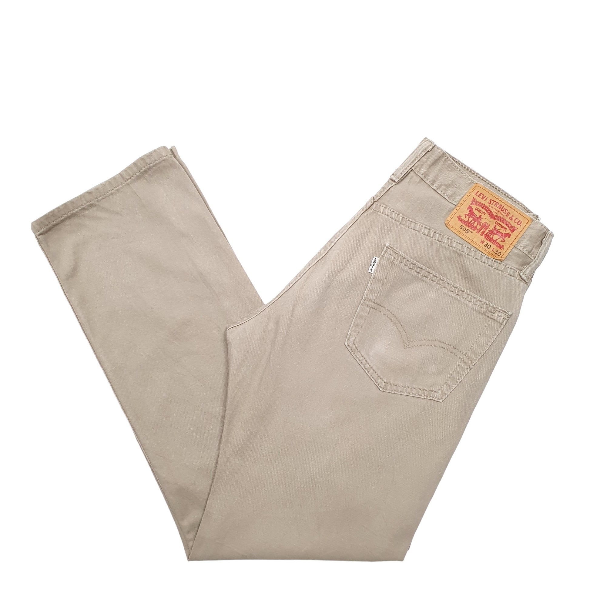Mens Beige Levis  505 JeansW30 L30