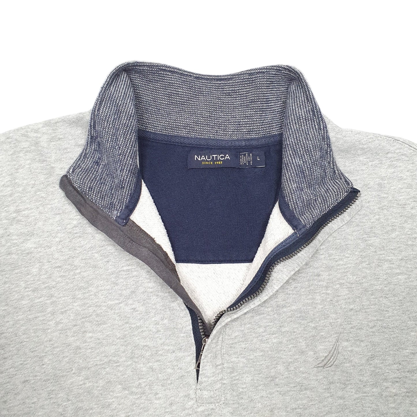 Mens Grey Nautica  Quarter Zip Jumper