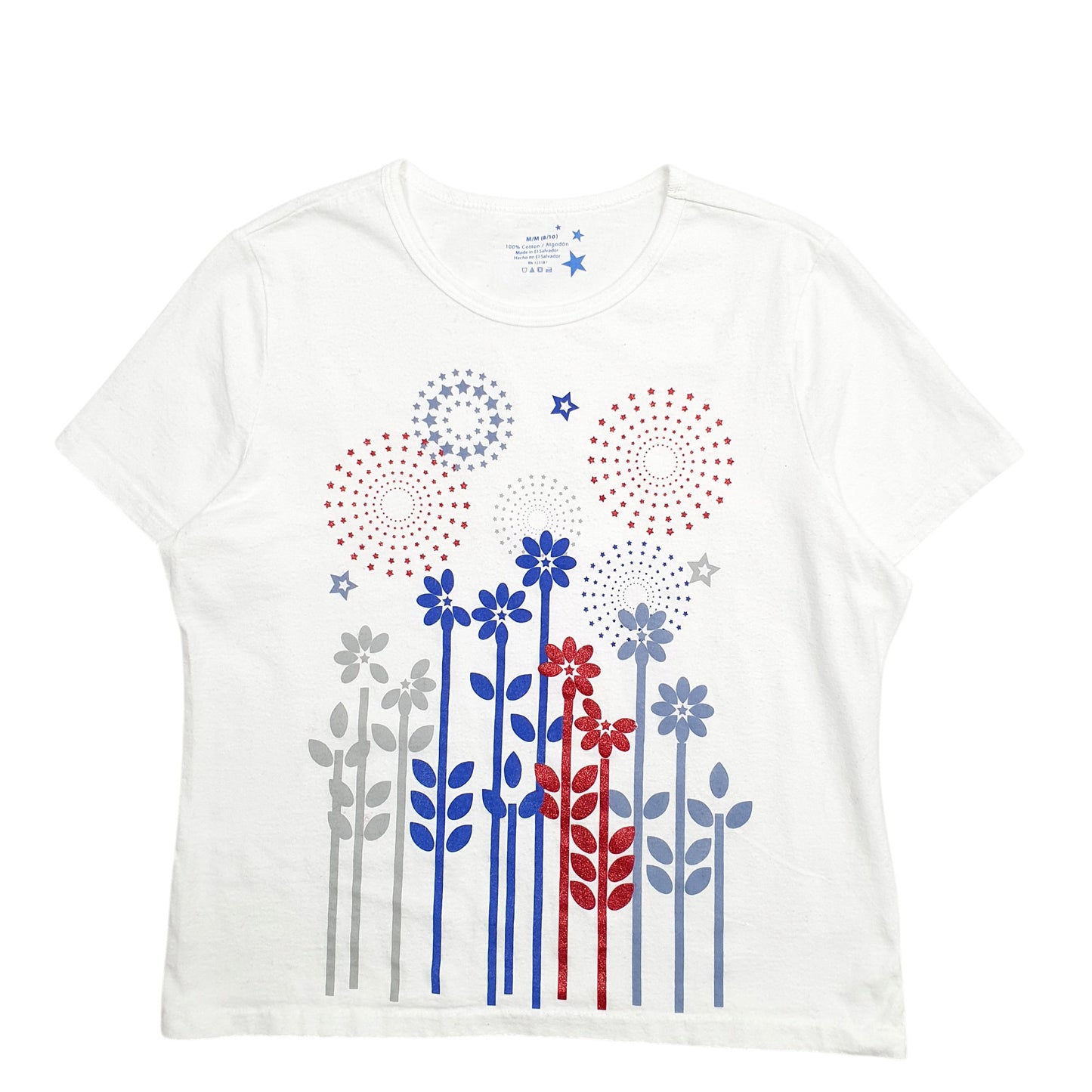 Womens White Unbranded  Short Sleeve T Shirt