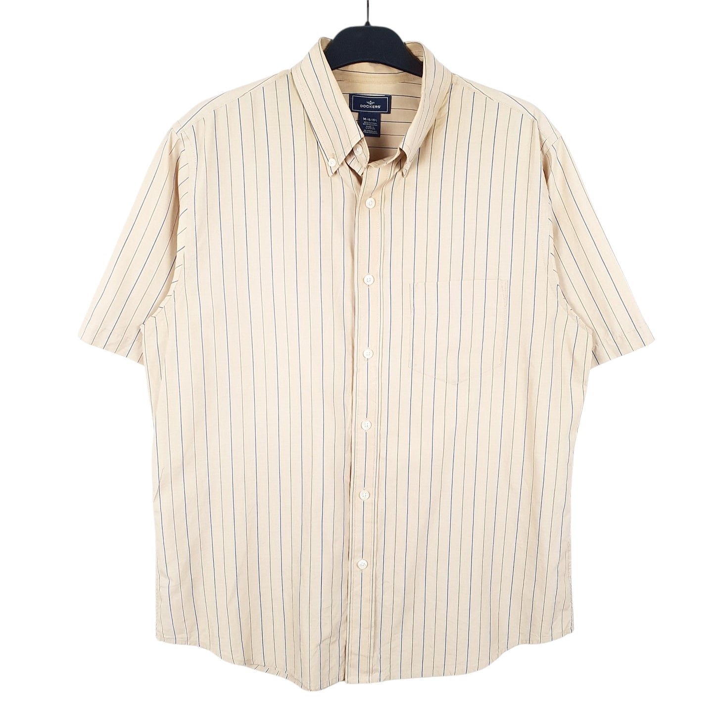Mens Beige Dockers  Short Sleeve Shirt