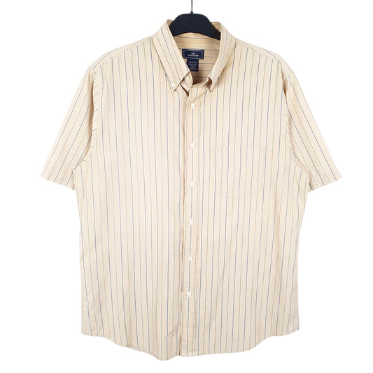 Mens Beige Dockers  Short Sleeve Shirt
