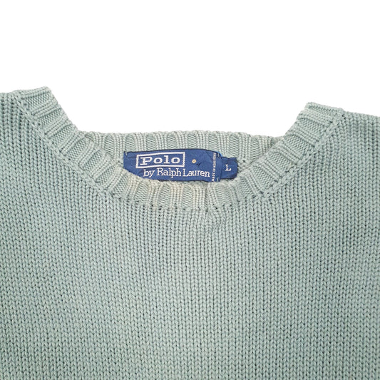 Mens Green Polo Ralph Lauren Knit Sweater Crewneck Jumper