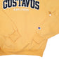 Mens Yellow Champion Gustavus Adolphus College Frat USA Spellout Crewneck Jumper