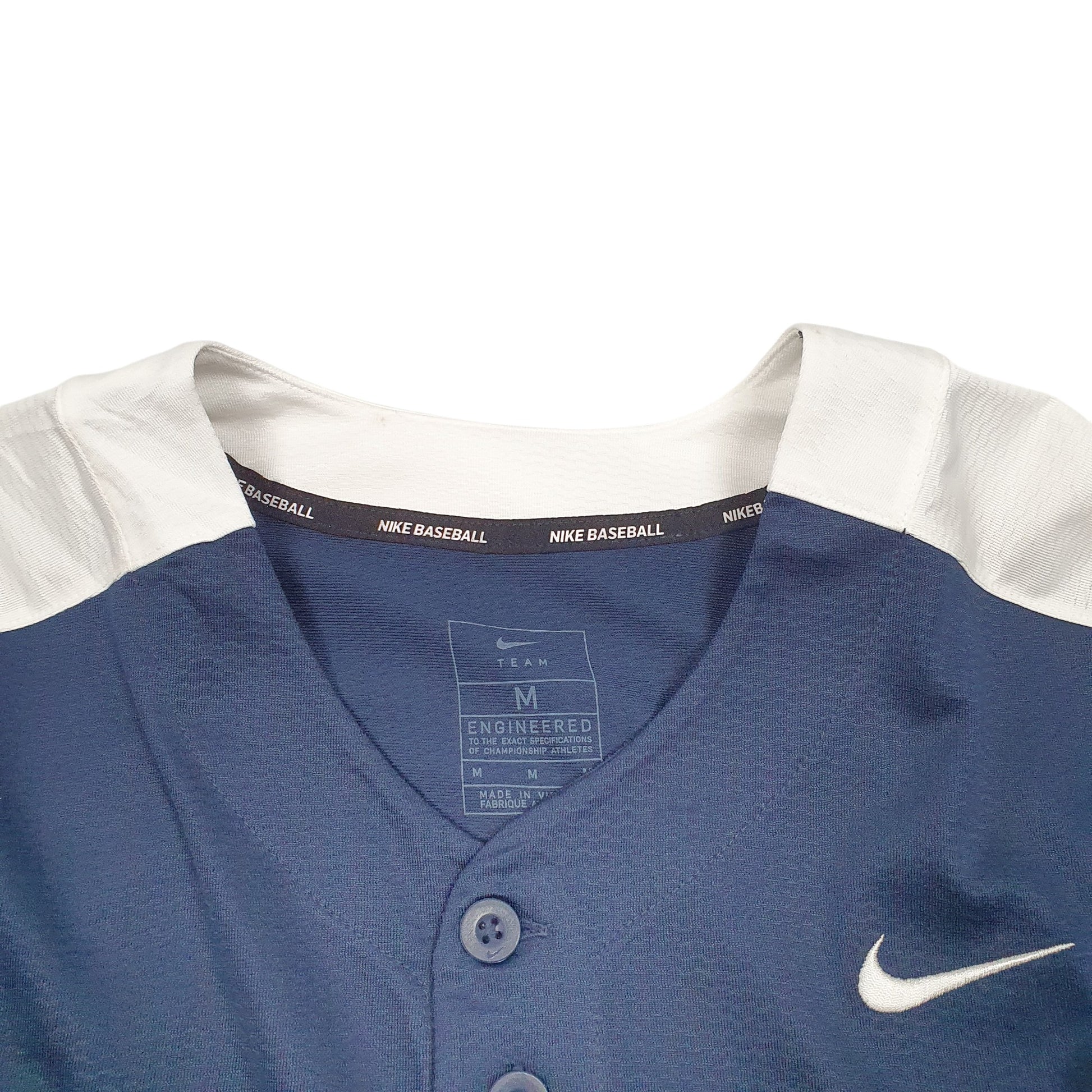 Mens Navy Nike Team Baseball Jersey Meadowmeer Mariners Little League USA Short Sleeve T Shirt
