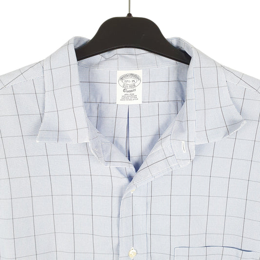 Mens Blue Brooks Brothers  Long Sleeve Shirt