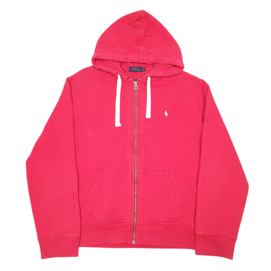 Mens Red Polo Ralph Lauren Hoodie Full Zip Jumper