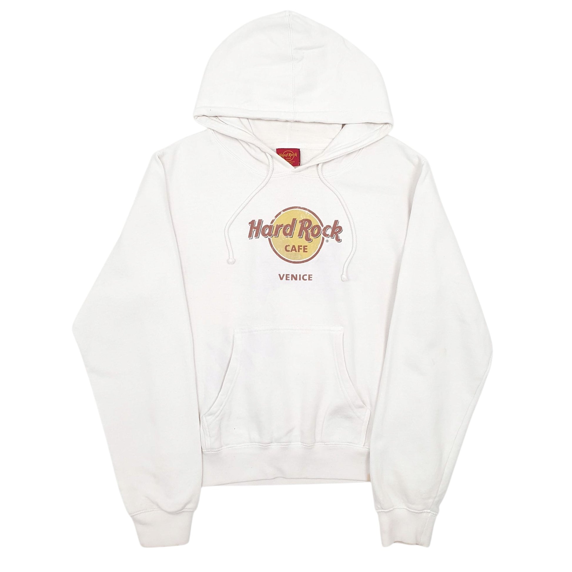 Womens White Hard Rock Cafe Vintage Hoodie Jumper