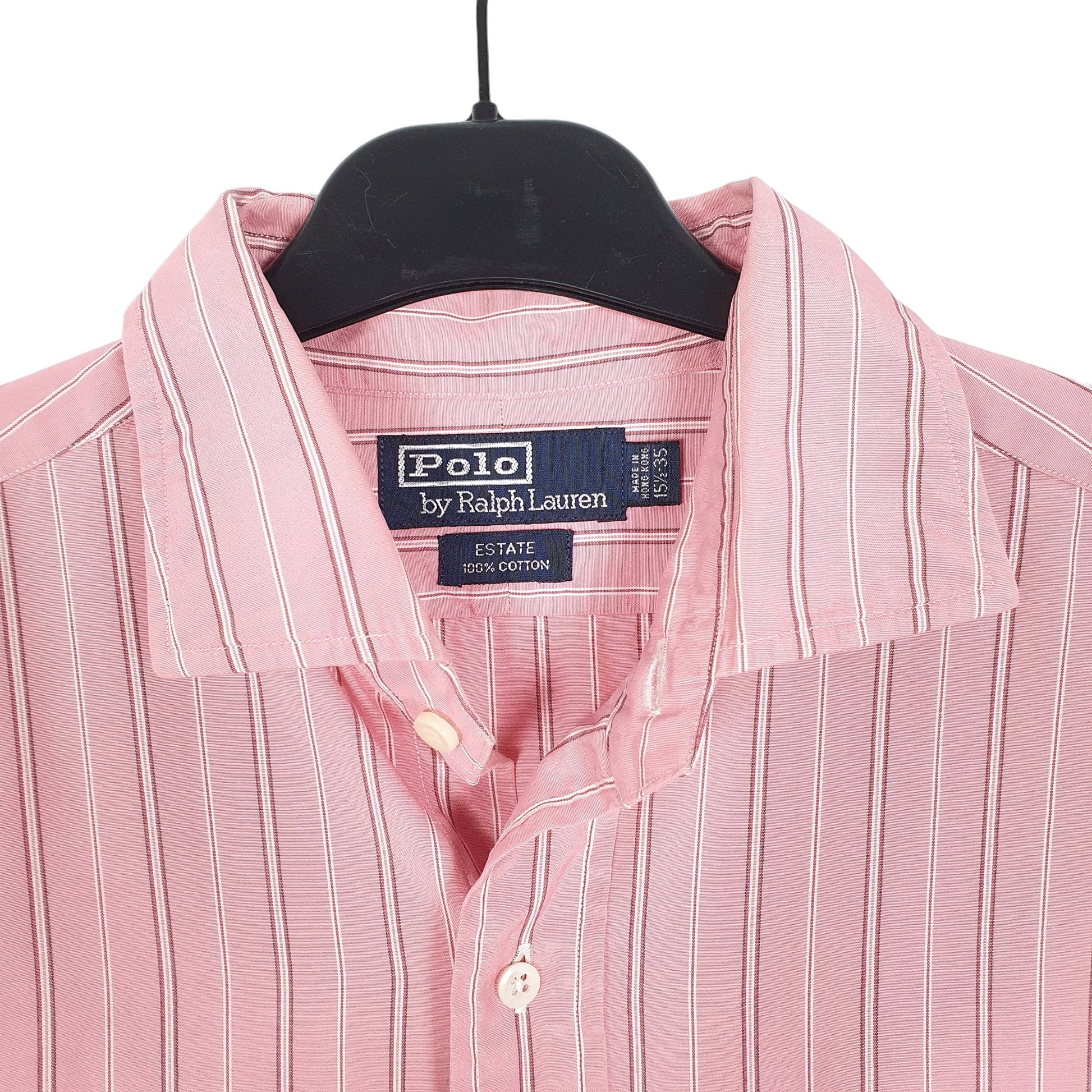 Mens Pink Polo Ralph Lauren Estate Long Sleeve Shirt