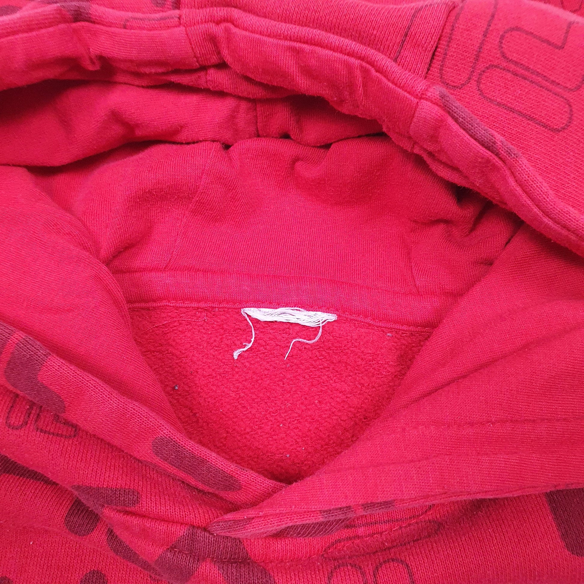 Mens Navy Fila Spellout Hoodie Jumper