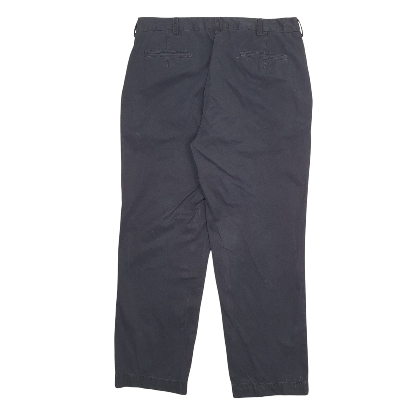 Mens Black Polo Ralph Lauren Double Pleated Vintage 2000's Chino Trousers