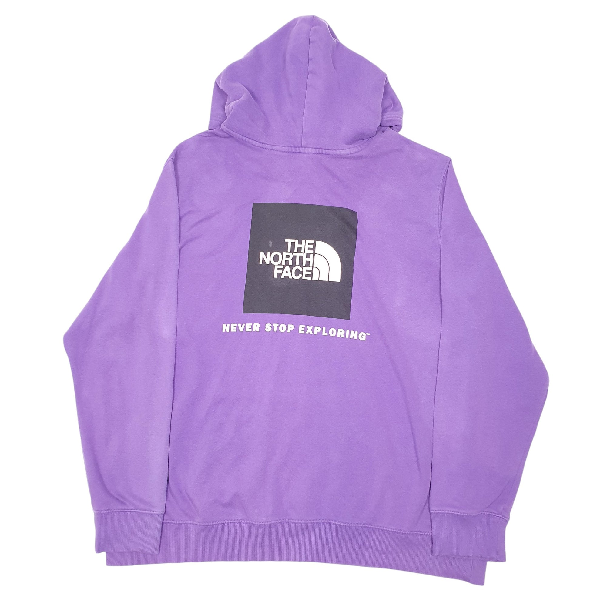 Mens Purple The North Face Spellout Hoodie Jumper