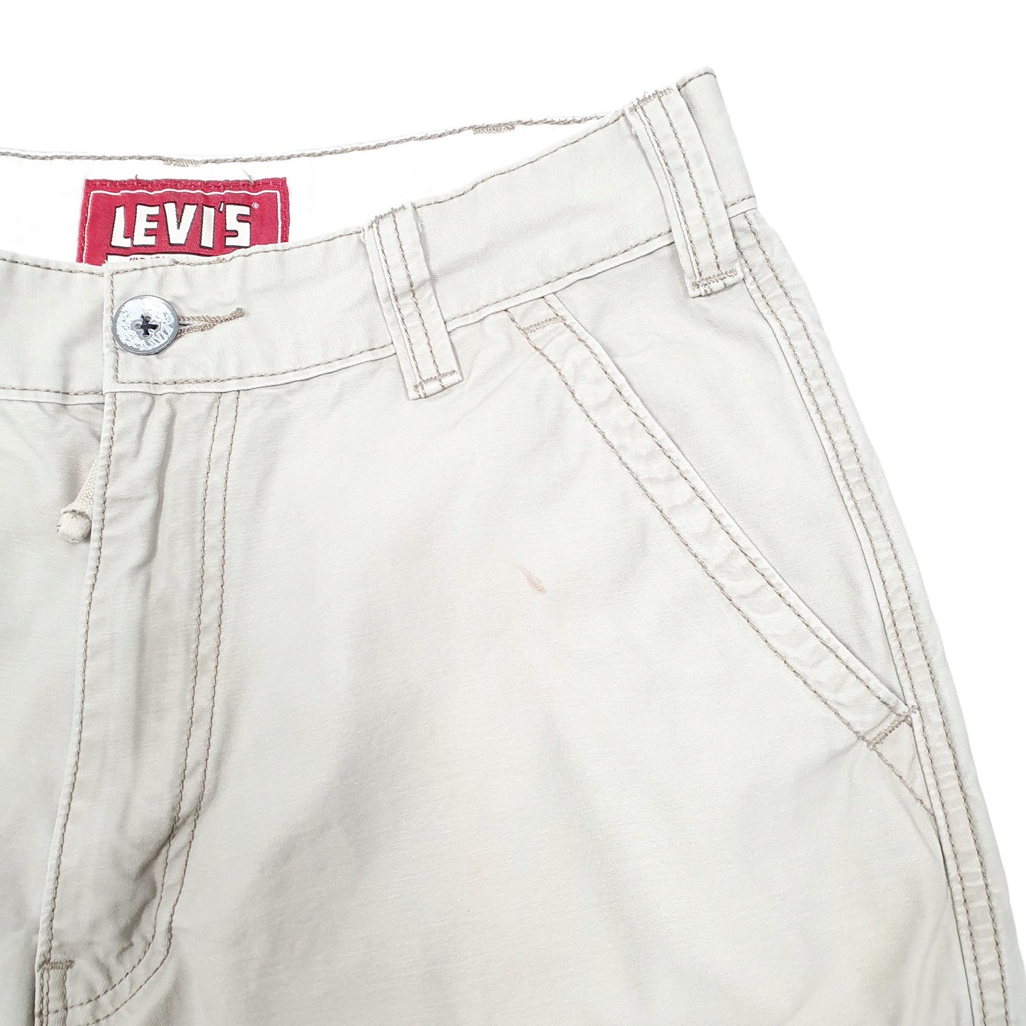 Mens Beige Levis Squad Combat Cargo Shorts